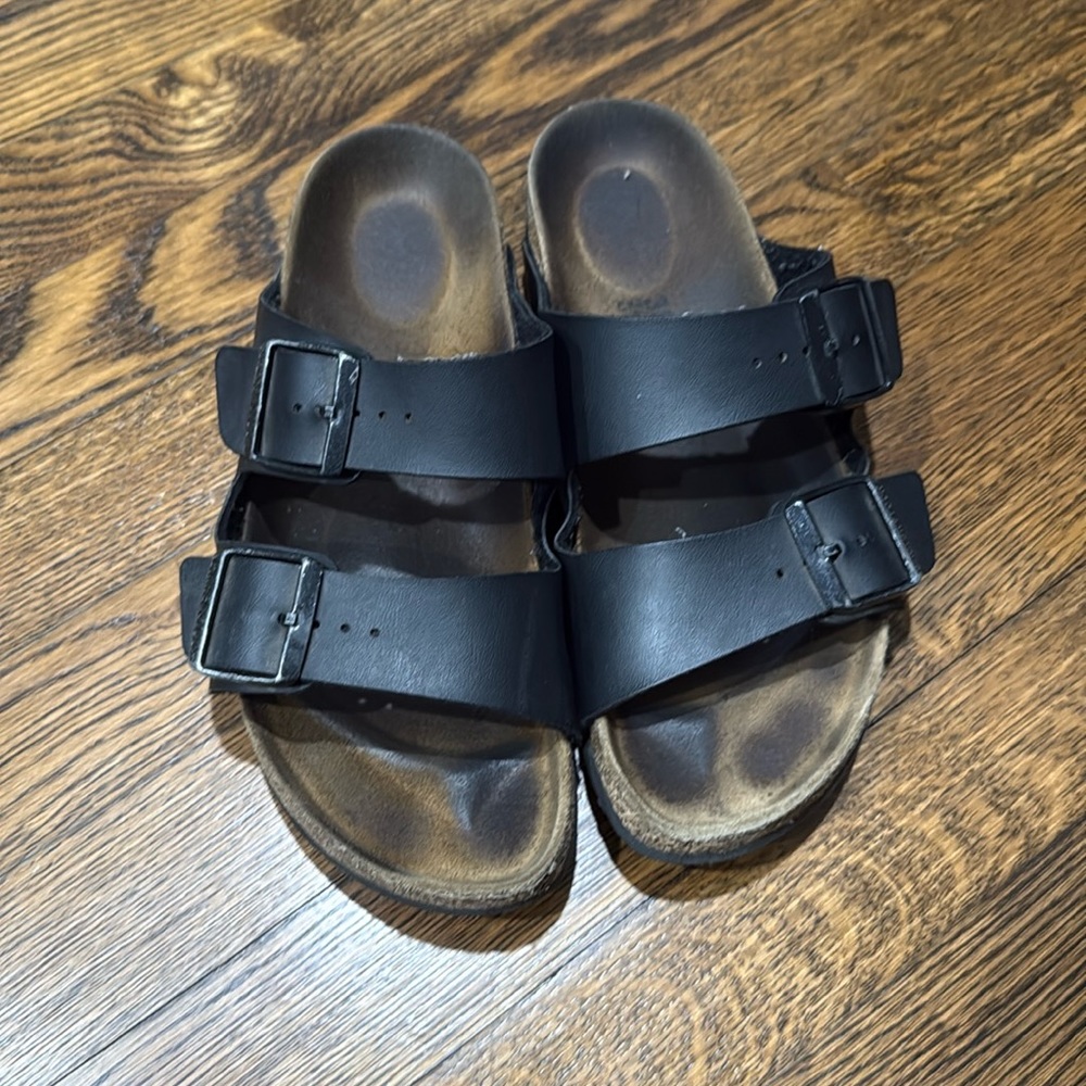 Black leather Birkenstock